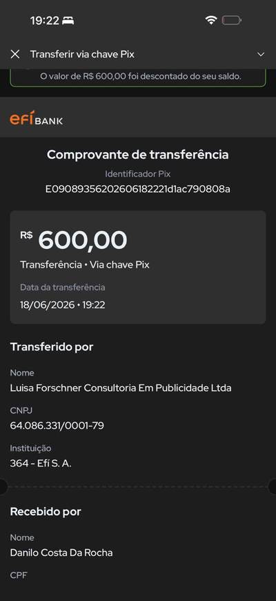 Danilo Costa da Rocha — R$ 600